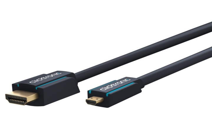 ClickTronic HDMI™ to Micro HDMI™ Adapter Cable Premium cable | 1x HDMI™ plug 1x Micro-HDMI™ plug | 1.0 m | UHD 4K @ 30 Hz in the group HOME ELECTRONICS / Cables & Adapters / HDMI / Cables at TP E-commerce Nordic AB (C39383)