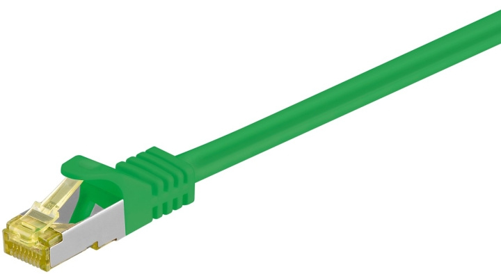 Goobay RJ45 Patch Cord CAT 6A S/FTP (PiMF), 500 MHz, with CAT 7 Raw Cable, green LSZH halogen-free cable sheat, RJ45 plug (CAT6A), CU in the group COMPUTERS & PERIPHERALS / Computer cables / Network cables / Cat7 at TP E-commerce Nordic AB (C39445)