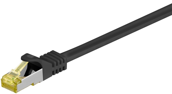 Goobay RJ45 Patch Cord CAT 6A S/FTP (PiMF), 500 MHz, with CAT 7 Raw Cable, black LSZH halogen-free cable sheat, RJ45 plug (CAT6A), CU in the group COMPUTERS & PERIPHERALS / Computer cables / Network cables / Cat7 at TP E-commerce Nordic AB (C39449)