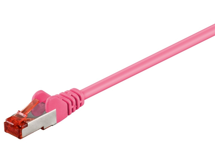 Goobay CAT 6 Patch Cable S/FTP (PiMF), magenta copper conductor (CU), halogen-free cable sheath (LSZH) in the group COMPUTERS & PERIPHERALS / Computer cables / Network cables / Cat6 at TP E-commerce Nordic AB (C39565)