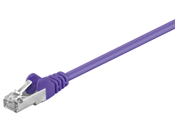 Goobay CAT 5e Patch Cable, SF/UTP, violet copper-clad aluminium wire (CCA) in the group COMPUTERS & PERIPHERALS / Computer cables / Network cables / Cat5e at TP E-commerce Nordic AB (C39657)