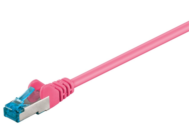 Goobay CAT 6A Patch Cable, S/FTP (PiMF), magenta copper conductor (CU), halogen-free cable sheath (LSZH) in the group COMPUTERS & PERIPHERALS / Computer cables / Network cables / Cat6 at TP E-commerce Nordic AB (C39687)
