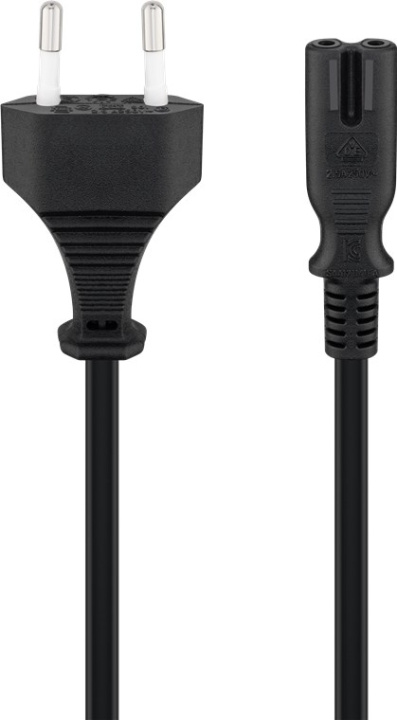 Goobay Connection Cable Euro Plug, 1.5 m, Black Euro plug (type C, CEE 7/16) > appliance socket C7 in the group COMPUTERS & PERIPHERALS / Computer cables / Device kable at TP E-commerce Nordic AB (C40085)
