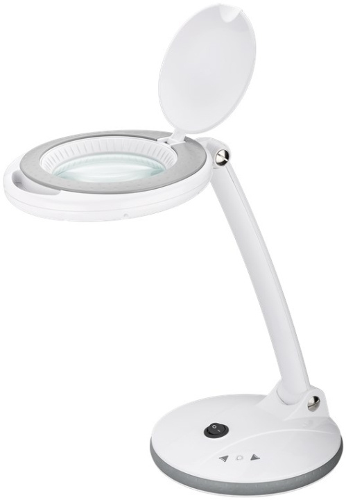 Goobay LED Magnifying Lamp with Base, 6 W, white 80-450 lm, dimmable, 100 mm glass lens, 1.75x magnification, 3 dioptres in the group HOME, HOUSEHOLD & GARDEN / Tools / Other tools & Accesories at TP E-commerce Nordic AB (C40170)