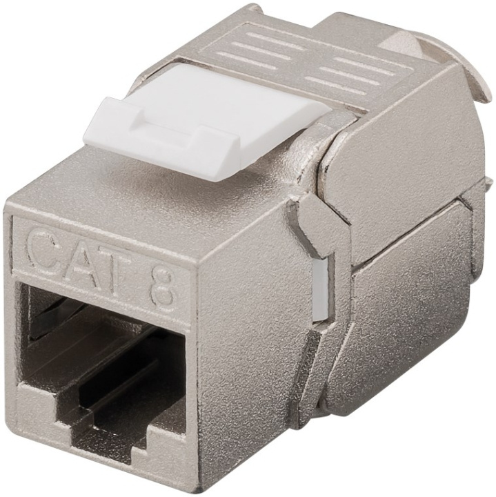 Goobay Keystone Module RJ45 CAT 8.1, STP, GHMT-certified 15.8 mm wide, crocodile type, for IDC connection (toolless) in the group COMPUTERS & PERIPHERALS / Computer cables / Network cables / Adapters & Conductor joints at TP E-commerce Nordic AB (C40180)