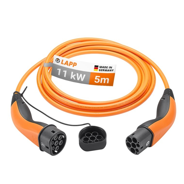 LAPP MOBILITY Type 2 Charging Cable, up to 11 kW, 5 m, orange (5555934025) 20 A, 3 phases, for charging hybrid and electric cars with Type 2 connection in the group CAR / Charging cables & Charging boxes to Electric cars at TP E-commerce Nordic AB (C40194)