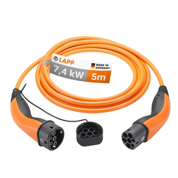 LAPP MOBILITY Type 2 Charging Cable, up to 7.4 kW, 5 m, orange (5555934026) 32 A, 1 phase, for charging hybrid and electric cars with Type 2 connection in the group CAR / Charging cables & Charging boxes to Electric cars at TP E-commerce Nordic AB (C40195)