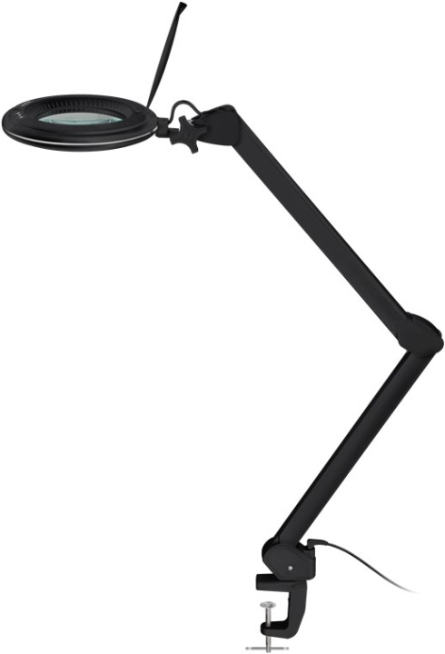 Goobay LED Magnifying Lamp with Clamp, 10 W, black 800 lm, brightness & light colour adjustable, 127 mm glass lens, 1.75x magnification, 3 dioptres in the group HOME, HOUSEHOLD & GARDEN / Tools / Other tools & Accesories at TP E-commerce Nordic AB (C40233)