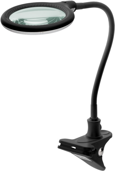 Goobay LED Magnifying Lamp with Clamp, 6 W, black 480 lm, 100 mm glass lens, 1.75x magnification, 3 dioptres in the group HOME, HOUSEHOLD & GARDEN / Tools / Other tools & Accesories at TP E-commerce Nordic AB (C40257)