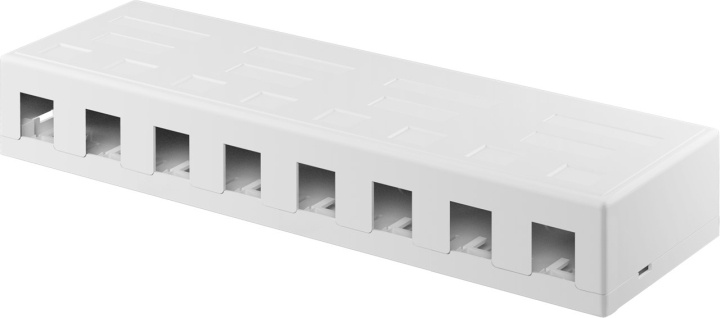 Goobay Keystone Empty Housing 8 port with easy snap-in assembly in the group COMPUTERS & PERIPHERALS / Computer cables / Network cables / Adapters & Conductor joints at TP E-commerce Nordic AB (C40285)