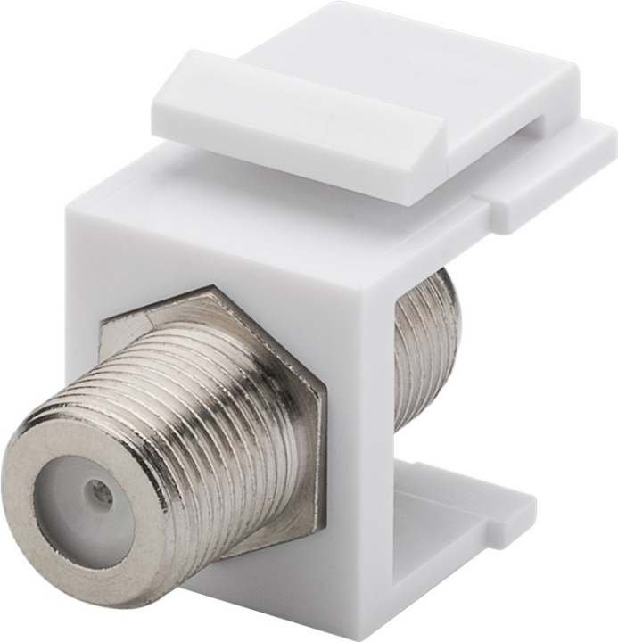 Goobay Keystone Module SAT/Antenna 16.2 mm width, F female > F female in the group COMPUTERS & PERIPHERALS / Computer cables / Network cables / Adapters & Conductor joints at TP E-commerce Nordic AB (C40287)