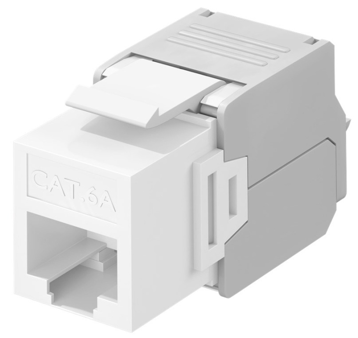 Goobay Keystone Module RJ45 CAT 6A, UTP 16.5 mm wide, crocodile type, terminal strip for tool-free IDC mounting in the group COMPUTERS & PERIPHERALS / Computer cables / Network cables / Adapters & Conductor joints at TP E-commerce Nordic AB (C40313)