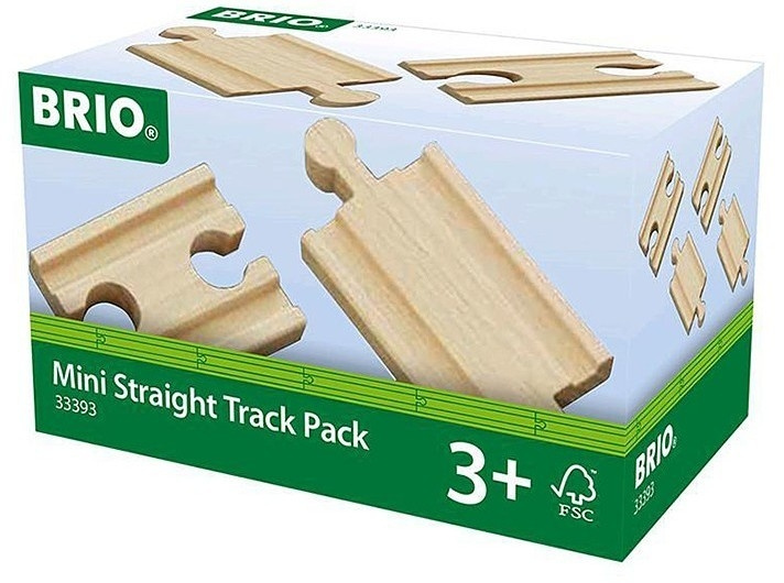 BRIO 33393 - Raka skenor, extra korta, 4st in the group TOYS, KIDS & BABY PRODUCTS / Toys / Building toys / Brio train tracks at TP E-commerce Nordic AB (C40398)