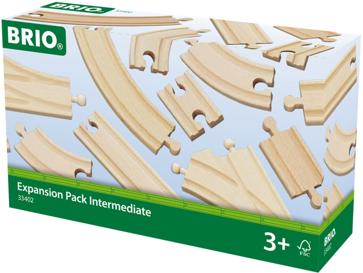 BRIO 33402 - Påbyggnadssats spår och växlar, 16 delar in the group TOYS, KIDS & BABY PRODUCTS / Toys / Building toys / Brio train tracks at TP E-commerce Nordic AB (C40406)