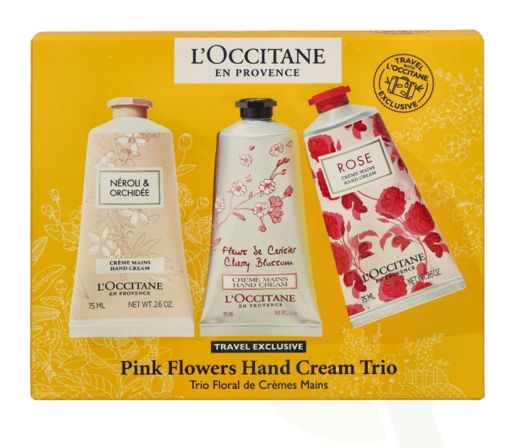 L\'Occitane Pink Flowers Hand Cream Trio Set 225 ml in the group BEAUTY & HEALTH / Manicure / Pedicure / Hand Creams at TP E-commerce Nordic AB (C40709)