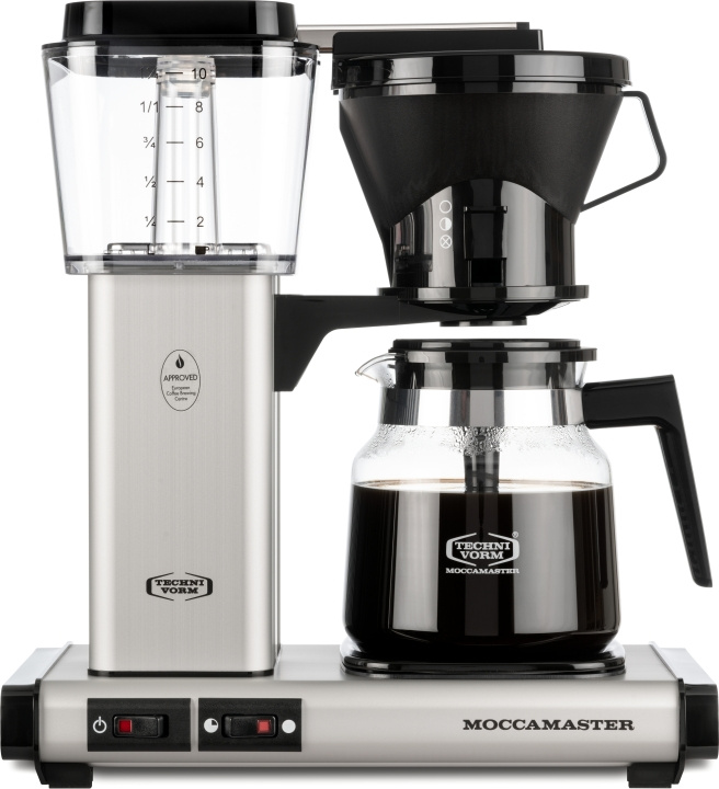 Moccamaster Manual -kahvinkeitin, mattahopea in the group HOME, HOUSEHOLD & GARDEN / Household appliances / Coffee makers and accessories / Drip coffee makers at TP E-commerce Nordic AB (C40891)