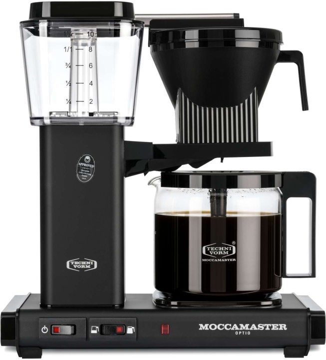 Moccamaster Optio -kahvinkeitin, mattamusta in the group HOME, HOUSEHOLD & GARDEN / Household appliances / Coffee makers and accessories / Drip coffee makers at TP E-commerce Nordic AB (C40903)