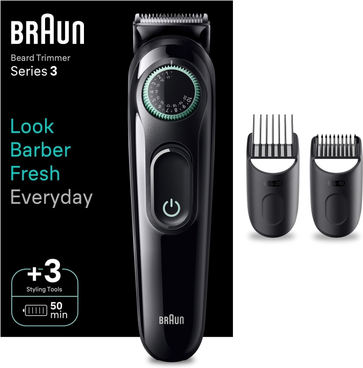 Braun Series 3 BT3411 -partatrimmeri in the group BEAUTY & HEALTH / Hair & Styling / Shaving & Trimming / Beard trimmer & Accessories at TP E-commerce Nordic AB (C40950)