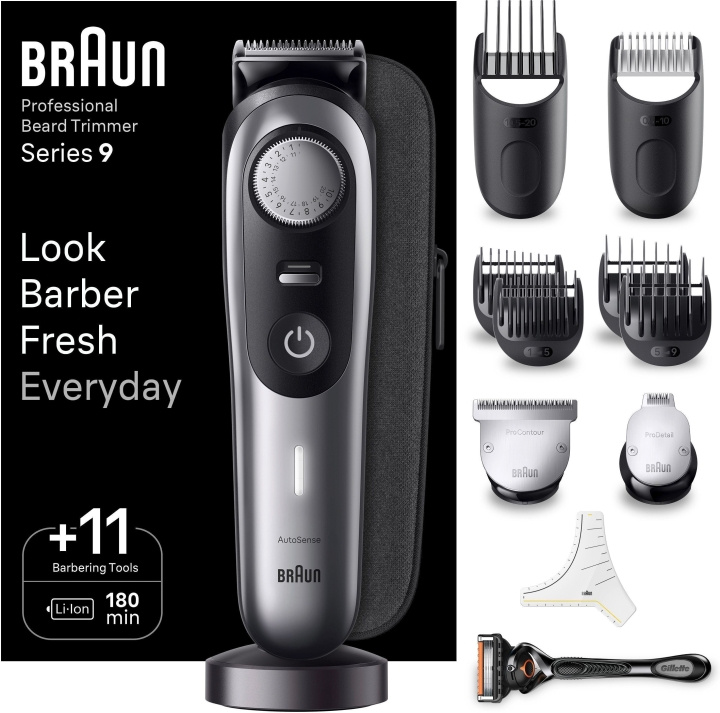 Braun Series 9 BT9440 -partatrimmeri in the group BEAUTY & HEALTH / Hair & Styling / Shaving & Trimming / Beard trimmer & Accessories at TP E-commerce Nordic AB (C40953)