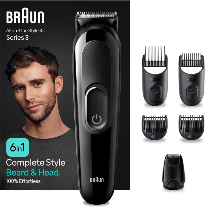 Braun All in One Series 3 MGK3410 6-in-1 -parta- ja vartalotrimmeri in the group BEAUTY & HEALTH / Hair & Styling / Shaving & Trimming / Beard trimmer & Accessories at TP E-commerce Nordic AB (C40954)