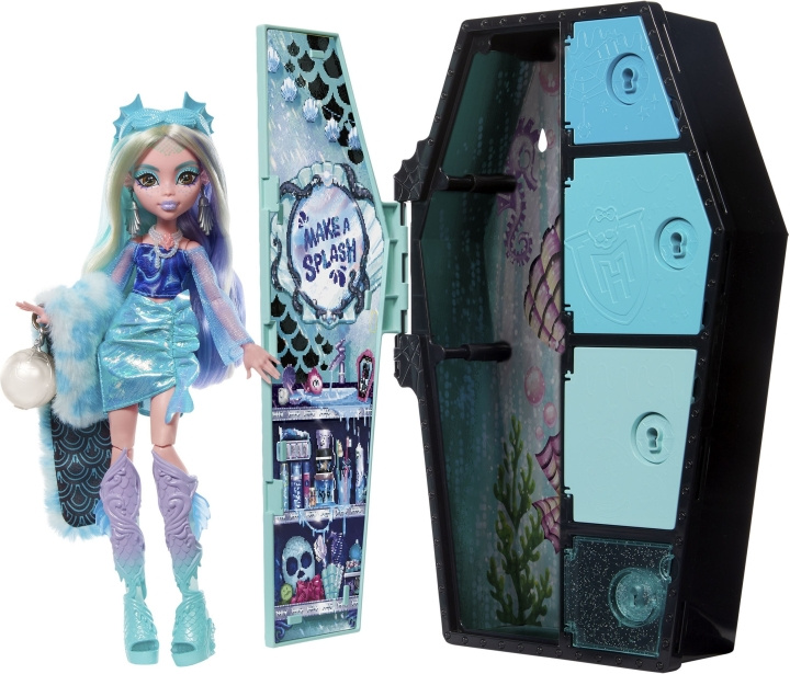 Monster High - Skulltimate Secrets: Fearidescent edition Lagoona Blue - muotinukke ja vaatekaappi in the group TOYS, KIDS & BABY PRODUCTS / Toys / Docks & Accessories at TP E-commerce Nordic AB (C40972)
