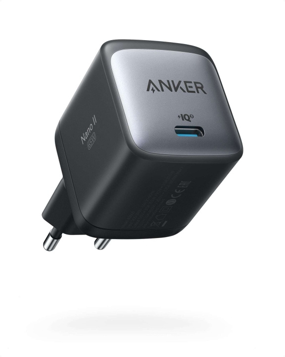 Anker PowerPort Nano II 65W -verkkovirtalaturi, musta in the group SMARTPHONE & TABLETS / Chargers & Cables / Wall charger / Wall charger USB at TP E-commerce Nordic AB (C41086)