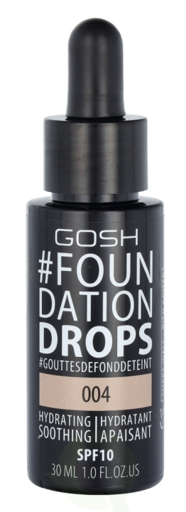 Gosh Foundation Drops SPF10 30 ml Natural 004 in the group BEAUTY & HEALTH / Makeup / Facial makeup / Foundation at TP E-commerce Nordic AB (C41483)