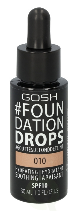 Gosh Foundation Drops SPF10 30 ml Tan 010 in the group BEAUTY & HEALTH / Makeup / Facial makeup / Foundation at TP E-commerce Nordic AB (C41485)