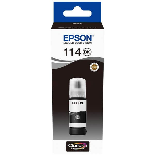 Epson Ink C13T07A140 114 Black Ecotank in the group COMPUTERS & PERIPHERALS / Printers & Accessories / Ink & Toner / Ink cartridges / Epson at TP E-commerce Nordic AB (C42033)