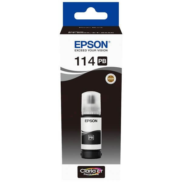 Epson Ink C13T07B140 114 Photo Black Ecotank in the group COMPUTERS & PERIPHERALS / Printers & Accessories / Ink & Toner / Ink cartridges / Epson at TP E-commerce Nordic AB (C42034)
