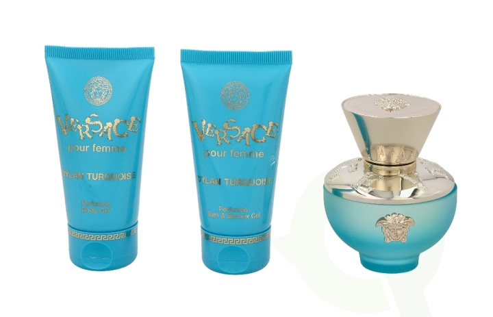 Versace Dylan Turquoise Giftset 150 ml, Edt Spray 50ml/Body Gel 50ml/Shower Gel 50ml in the group BEAUTY & HEALTH / Gift sets / Gift sets for her at TP E-commerce Nordic AB (C42354)