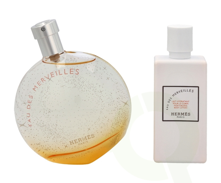 Hermes Eau Des Merveilles Giftset 180 ml, Edt Spray 100ml/Body Lotion 80ml in the group BEAUTY & HEALTH / Gift sets / Gift sets for him at TP E-commerce Nordic AB (C42428)