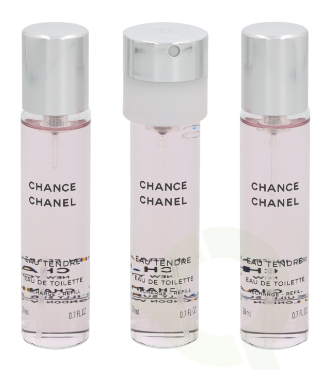 Chanel Chance Eau Tendre Giftset 60 ml, 3x Edt Spray Refill 20Ml - Twist and Spray in the group BEAUTY & HEALTH / Gift sets / Gift sets for her at TP E-commerce Nordic AB (C42431)