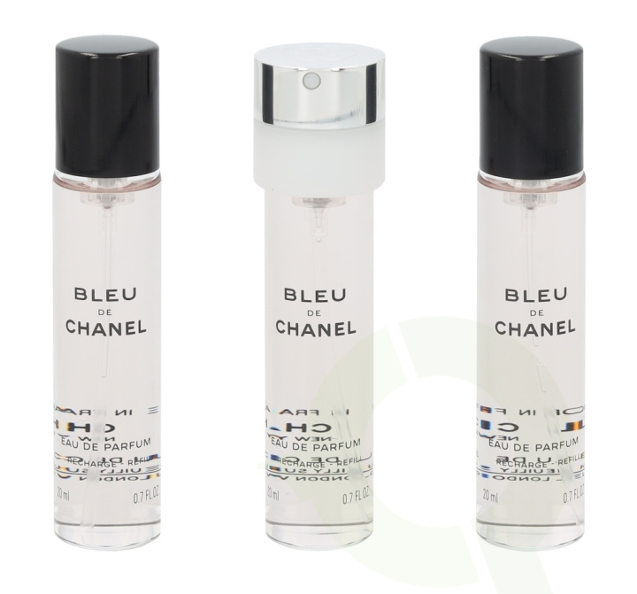 Chanel Bleu De Chanel Pour Homme Giftset 60 ml, 3x Edp Spray 20ml Refill - Travel Sprays in the group BEAUTY & HEALTH / Gift sets / Gift sets for him at TP E-commerce Nordic AB (C42434)