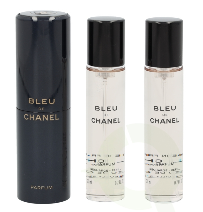 Chanel Bleu De Chanel Pour Homme Giftset 60 ml, 3x Edt Spray 20ml - Twist and Spray - Travel Sprays in the group BEAUTY & HEALTH / Gift sets / Gift sets for him at TP E-commerce Nordic AB (C42436)