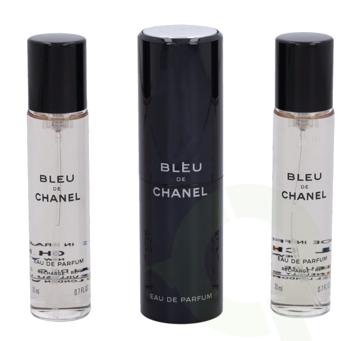 Chanel Bleu De Chanel Pour Homme Giftset 60 ml, 3x20ml Edp Travel Spray & 2 Refills in the group BEAUTY & HEALTH / Gift sets / Gift sets for him at TP E-commerce Nordic AB (C42437)