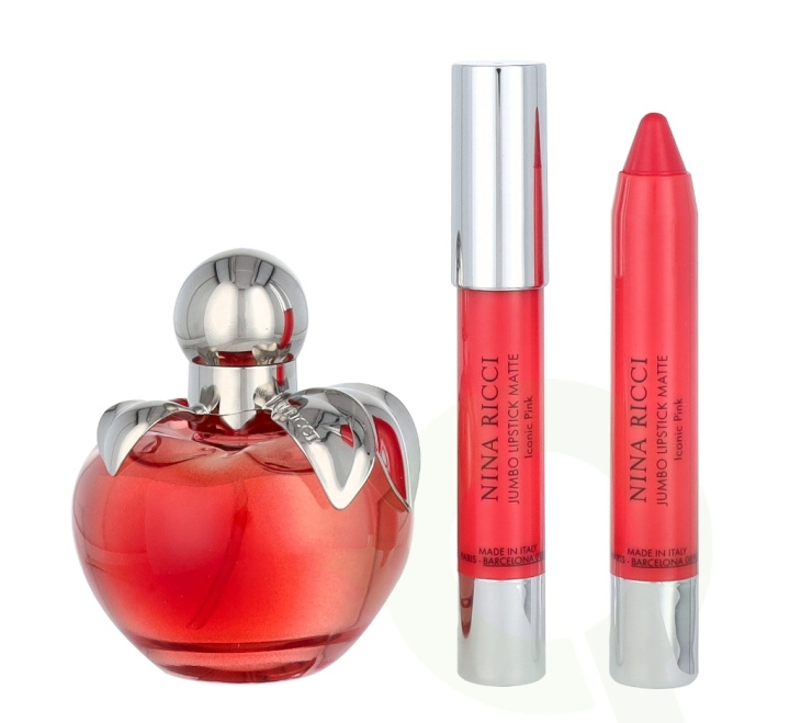 Nina Ricci Nina Giftset 52.5 ml, Edt Spray 50ml/Jumbo Lipstick Matte Iconic Pink 2,5gr in the group BEAUTY & HEALTH / Gift sets / Gift sets for her at TP E-commerce Nordic AB (C42583)