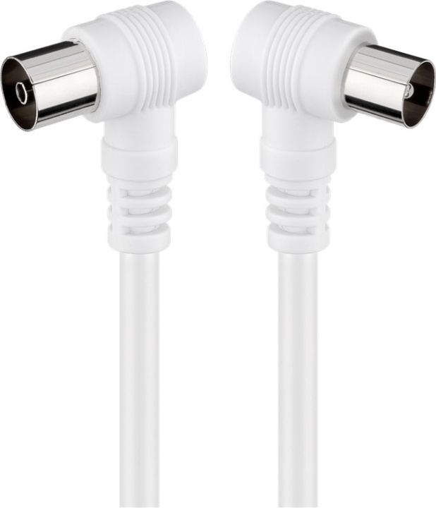 Goobay Angled Antenna Cable ( coaxial plug 90° > coaxial socket 90°, 1.5 m in the group HOME ELECTRONICS / Cables & Adapters / Antenna cables & Accessories / Antenna cables at TP E-commerce Nordic AB (C42594)