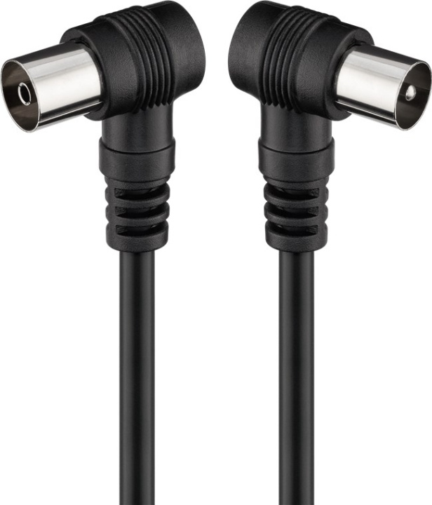 Goobay Angled Antenna Cable ( coaxial plug 90° > coaxial socket 90°, 1.5 m in the group HOME ELECTRONICS / Cables & Adapters / Antenna cables & Accessories / Antenna cables at TP E-commerce Nordic AB (C42598)