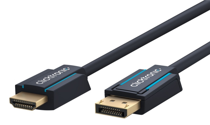 ClickTronic Adapterkabel för aktiv DisplayPort™ till HDMI™ (4K/60Hz) Premiumkabel | 1x DisplayPort™-kontakt >> 1x HDMI™-kontakt | 1,0 m | 4K @ 60 Hz in the group COMPUTERS & PERIPHERALS / Computer cables / DisplayPort / Cables at TP E-commerce Nordic AB (C42664)