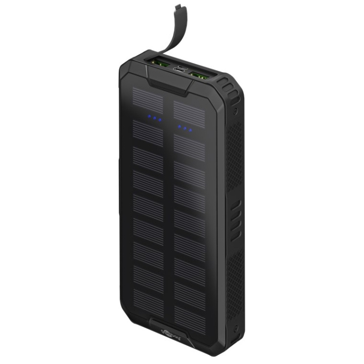 Goobay Outdoor Fast Charge Power Bank with Solar 20,000 mAh (USB C™ PD, QC 3.0) Robust all-round power supply for outdoor use in the group SMARTPHONE & TABLETS / Chargers & Cables / Powerbanks at TP E-commerce Nordic AB (C42869)