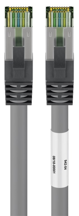 Goobay RJ45 (CAT 6A, 500 MHz) Patch Cable with CAT 8.1 S/FTP Raw Cable, grey 99.9 % oxygen-free copper conductor (OFC), AWG 24, halogen-free cable sheath (LSZH), 7.5 m in the group COMPUTERS & PERIPHERALS / Computer cables / Network cables / Cat8 at TP E-commerce Nordic AB (C42892)