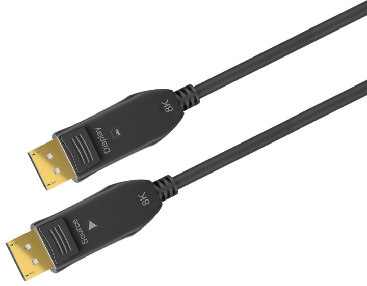 Goobay Optical DisplayPort™ Hybrid Connection Cable 2.0 (AOC), Gold-plated DisplayPort™ male > DisplayPort™ male, 10 m in the group COMPUTERS & PERIPHERALS / Computer cables / DisplayPort / Cables at TP E-commerce Nordic AB (C43134)