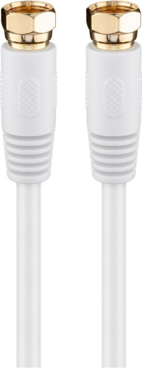 Goobay SAT Antenna Cable (80 dB), Double Shielded F plug > F plug (fully shielded), 3.5 m in the group HOME ELECTRONICS / Cables & Adapters / Antenna cables & Accessories / Antenna cables at TP E-commerce Nordic AB (C43217)