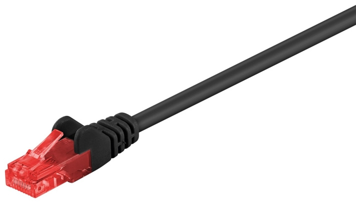 Goobay CAT 6 Patch Cable, U/UTP, black copper-clad aluminium wire (CCA), 1 m in the group COMPUTERS & PERIPHERALS / Computer cables / Network cables / Cat6 at TP E-commerce Nordic AB (C43300)
