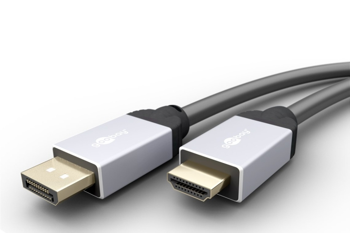Goobay DisplayPort™ / High Speed HDMI™ Adapter Cable DisplayPort™ male > HDMI™ connector male (type A), 1 m in the group COMPUTERS & PERIPHERALS / Computer cables / DisplayPort / Cables at TP E-commerce Nordic AB (C43445)