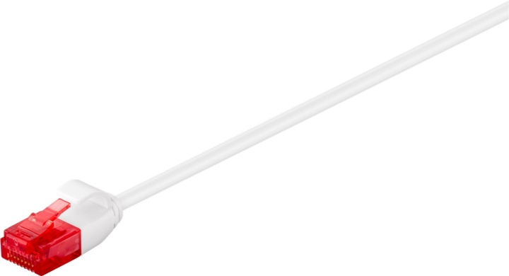 Goobay CAT 6 Slim Patch Cable U/UTP,white copper conductor (CU), 0.15 m in the group COMPUTERS & PERIPHERALS / Computer cables / Network cables / Cat6 at TP E-commerce Nordic AB (C43450)