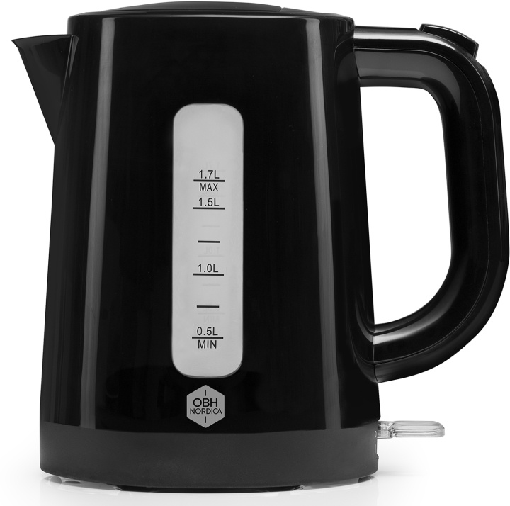OBH Nordica Daybreak -vedenkeitin, musta in the group HOME, HOUSEHOLD & GARDEN / Household appliances / Water & Juice / Kettles at TP E-commerce Nordic AB (C43733)