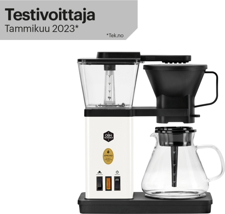 OBH Nordica Blooming -kahvinkeitin, valkoinen in the group HOME, HOUSEHOLD & GARDEN / Household appliances / Coffee makers and accessories / Drip coffee makers at TP E-commerce Nordic AB (C43760)