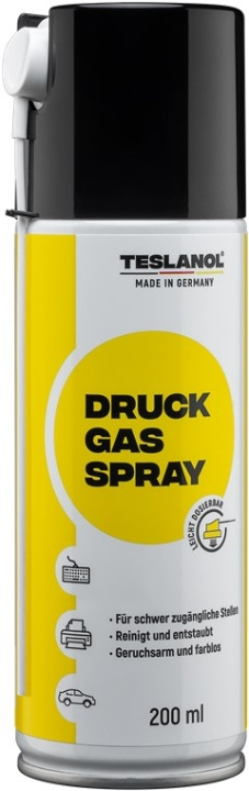 Teslanol Tryckluftsspray för rengöring och avlägsnande av damm från elektronisk och precisionsmekanisk utrustning - 200 ml in the group COMPUTERS & PERIPHERALS / Computer accessories / Other at TP E-commerce Nordic AB (C43948)